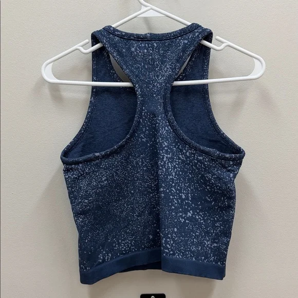 Lululemon Ebb to Street Cropped Tank Distorted Noise Mineral Blue Pastel Sz 8! - Picture 6 of 8